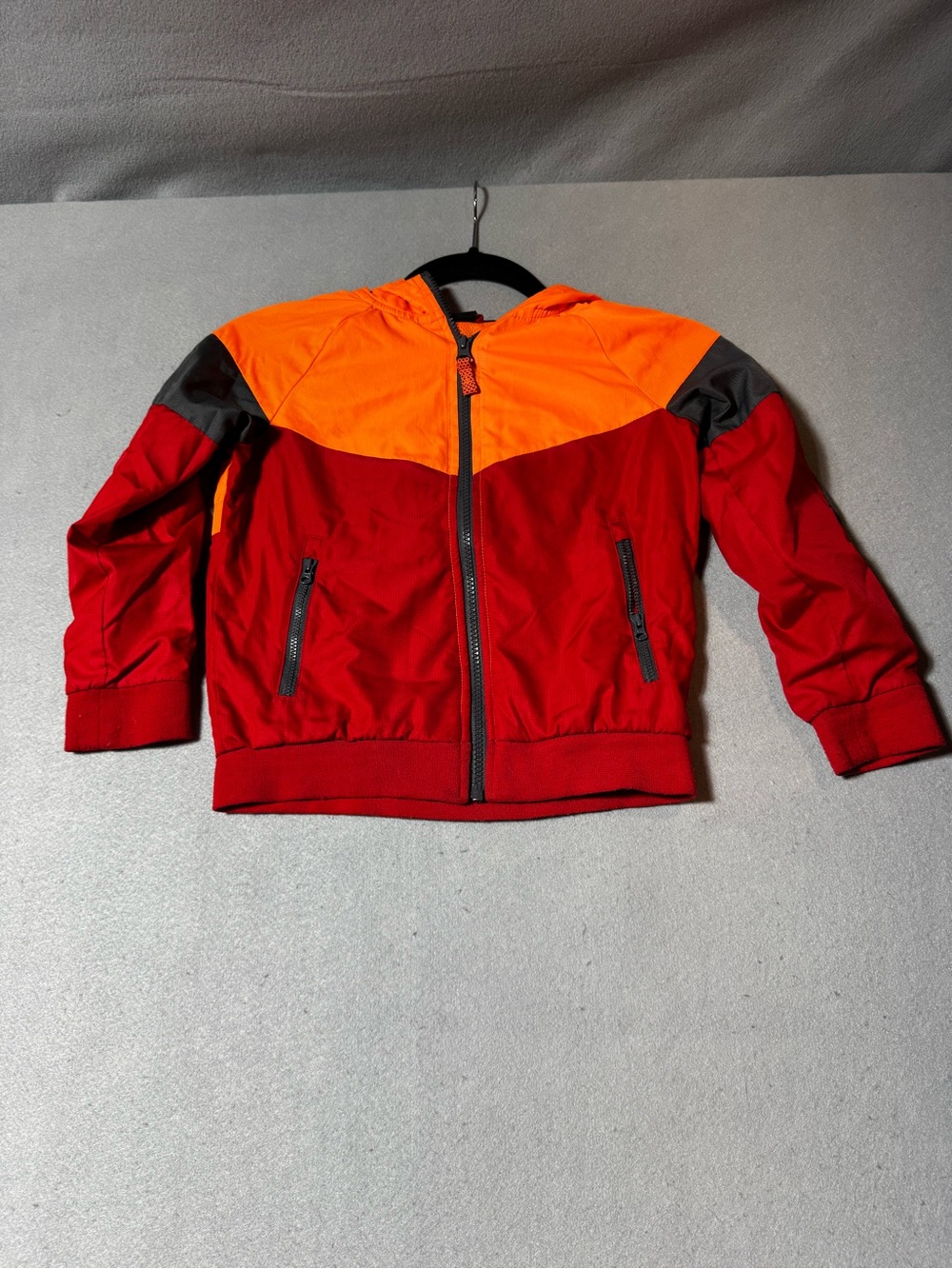 Russell Athletic Red and Orange Hooded Zip Jacket